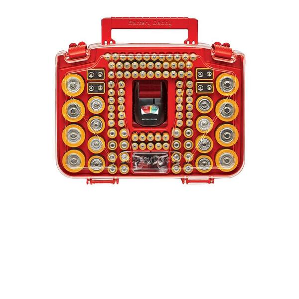 Battery Daddy 150 Battery Organizer and Storage Case with Tester BADAS