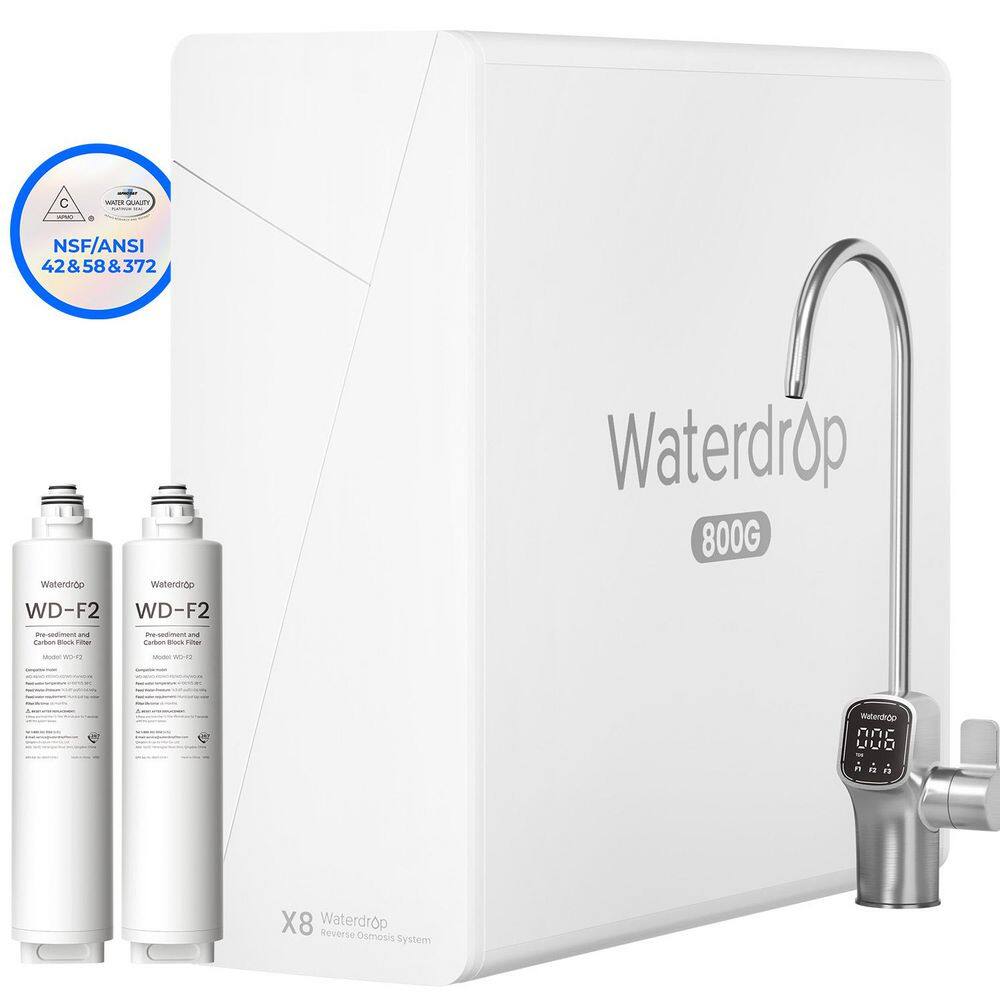 X8-Basic Reverse Osmosis System, NSF/ANSI 42&58&372 Certified, 800 GPD, 9-Stage, Extra F2-2 Filters price history on PriceWatchPro