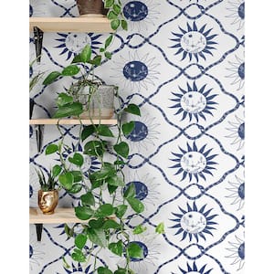 Sol Baltic Blue Vinyl Peel and Stick Wallpaper Roll (Covers 30.75 sq. ft.)