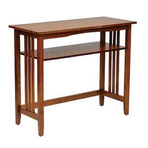 Sierra 36 in. Ash Wood Rectangle Wood Console Table with Storage