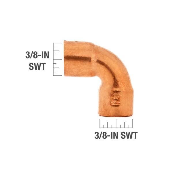 Everbilt 3/4 in. Copper Pressure 90-degree Cup x Cup Elbow Fitting