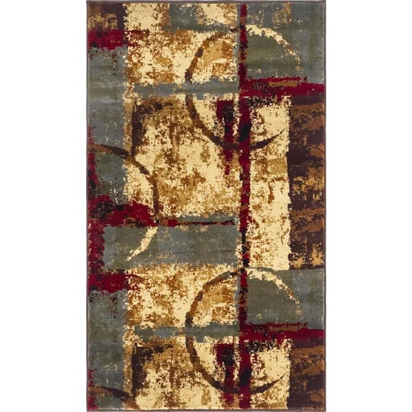 Barista Catuai Multi 3' 0 x 5' 3 Area Rug