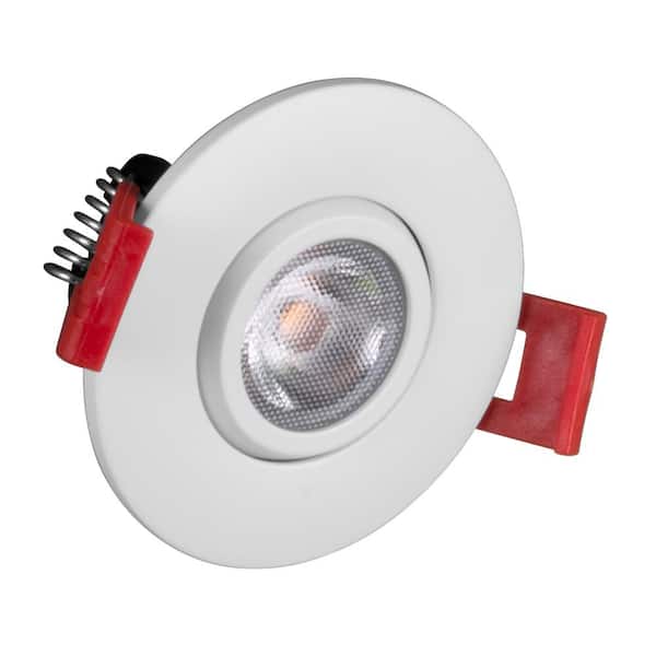 NICOR 2 in. White 2700K Remodel IC-Rated Recessed Integrated LED Gimbal Downlight Kit