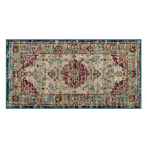 Fitzgerald 2 ft. x 4 ft. Oyster Abstract Scatter Rug