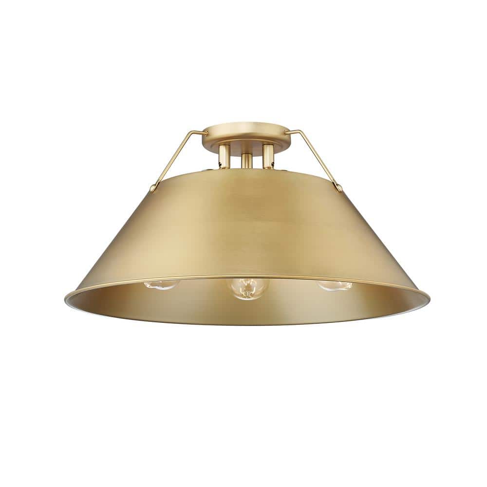 Orwell 18.75 in. 3-Light Brushed Champagne Bronze Flush Mount price history on PriceWatchPro
