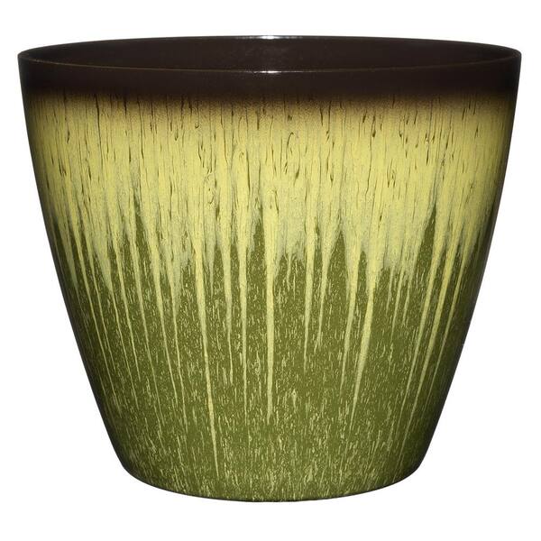 Classic Home & Garden Vogue 8 in. Willow Green Resin Planter