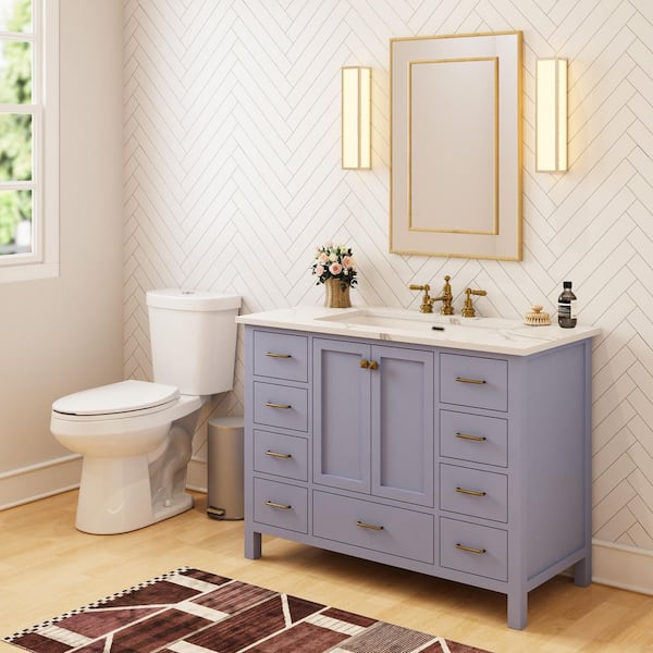 27-1/2 in .Rectangle Undermount Bathroom Sink in White with Overflow Drain