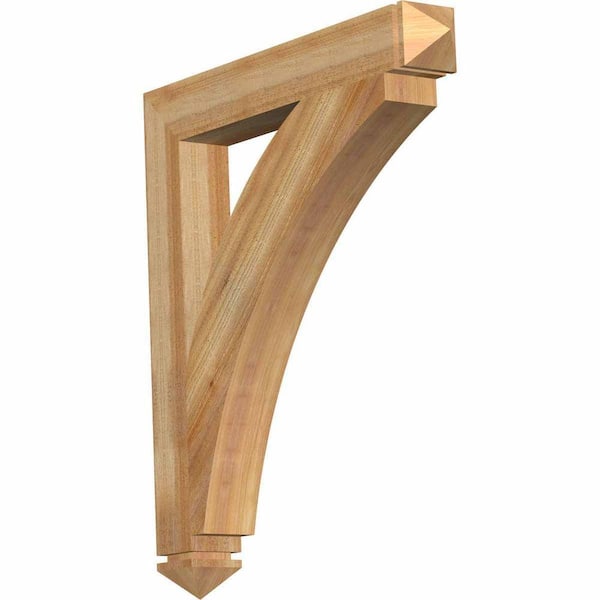 Ekena Millwork 4 in. x 34 in. x 30 in. Western Red Cedar Thorton Arts and Crafts Rough Sawn