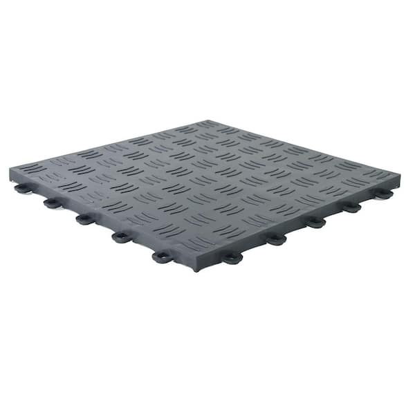 Greatmats Diamond Top 12-1/8 in. W x 12-1/8 in. L Dark Gray