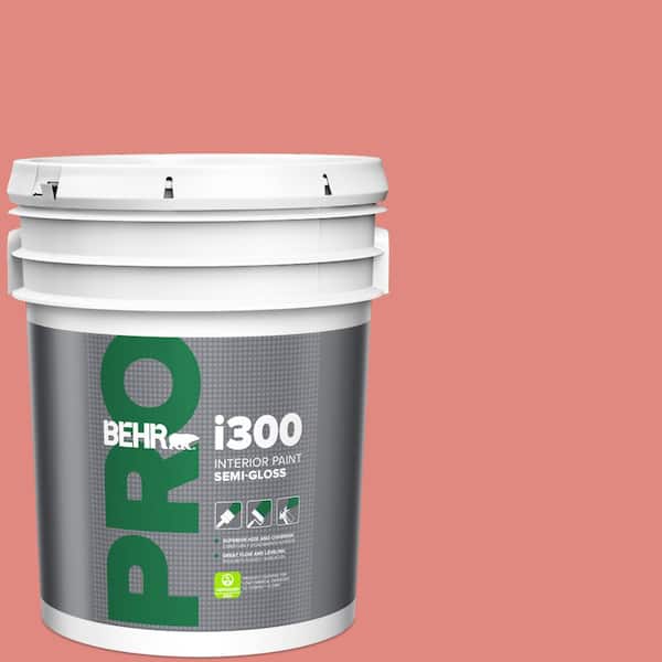 BEHR PRO 5 gal. #170D-5 Mellow Coral Semi-Gloss Interior Paint
