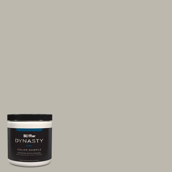 BEHR DYNASTY 8 oz. #HDC-NT-06G Glasgow Fog Satin Enamel Stain-Blocking Interior/Exterior Paint and Primer Sample