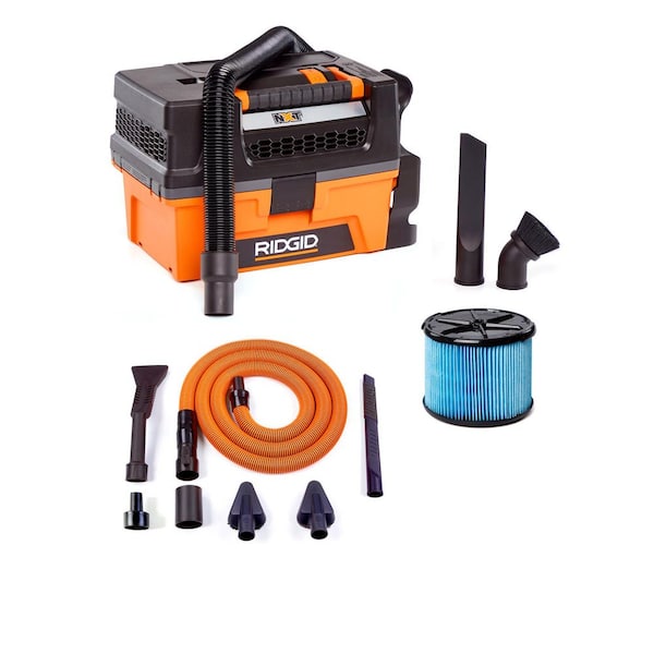 3 Gal. 5.0 Peak HP NXT Shop Vacuum HD0300 Wet Dry Vac with Fine Dust Filter, Hose, Accessories and Car Cleaning Kit