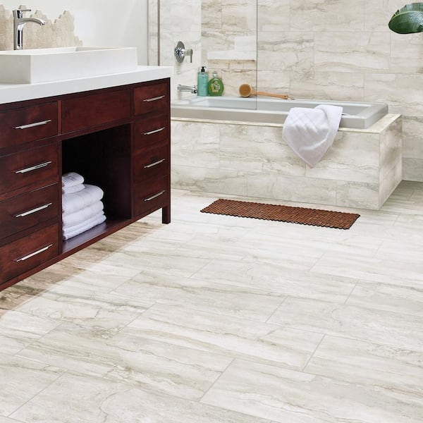 MSI Pietra Bernini Bianco 12 in. x 24 in. Polished Porcelain Floor and Wall Tile (16 Sq. ft. / CASE)