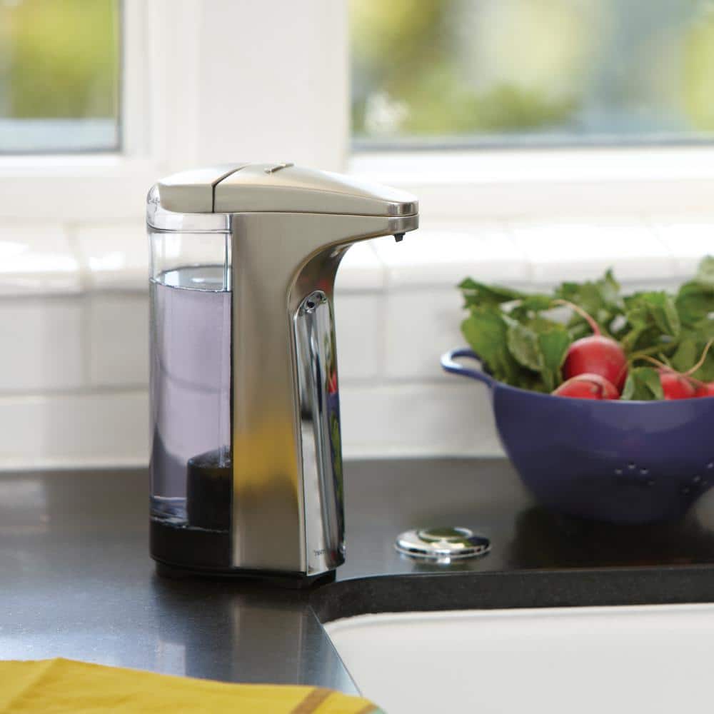 Brushed Nickel Automatic Touch-Free Soap Dispenser, 8 fl. oz.