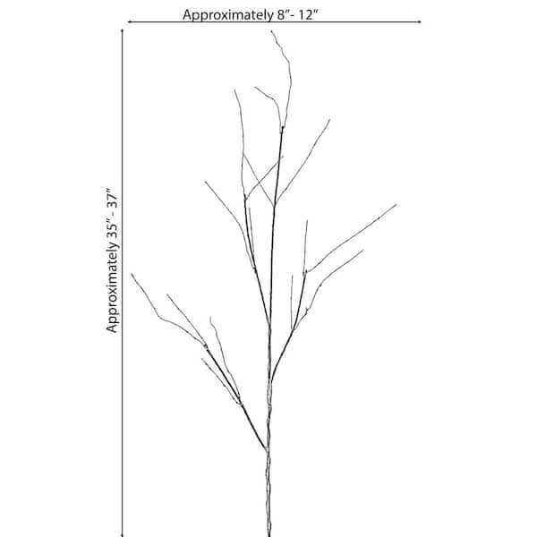 Uniquewise Vase Filled with Branches 37 in. Red Bamboo Tall Floor Vase and  37 in. Twig Branch for Elegant Rustic QI003243.AT - The Home Depot