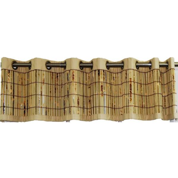 Versailles Home Fashions 72 in. x 12 in. Green Bamboo Valance-DISCONTINUED