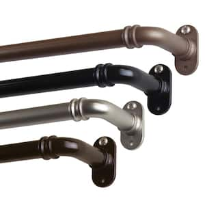 5/8 inch Adjustable Single Blackout Curtain Rod 84-120 inch - Cocoa