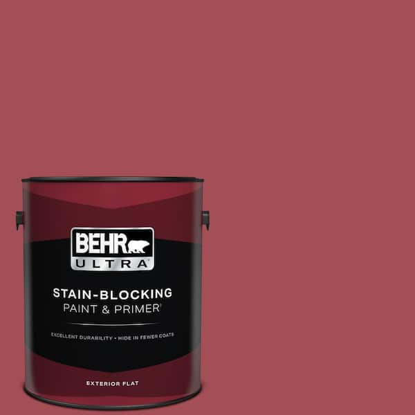 BEHR ULTRA 1 gal. Home Decorators Collection #HDC-FL15-02 Cranberry Jam Flat Exterior Paint & Primer