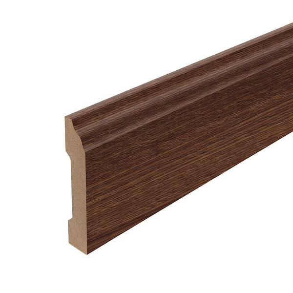 Tapestry 0.62 in. T x 3.3 in. W x 94.5 in. L Textured Wood Look Laminate Moulding/Trim Base Molding