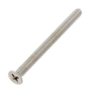 M4-0.7x50mm Stainless Steel Flat Head Phillips Drive Machine Screw 2-Pieces