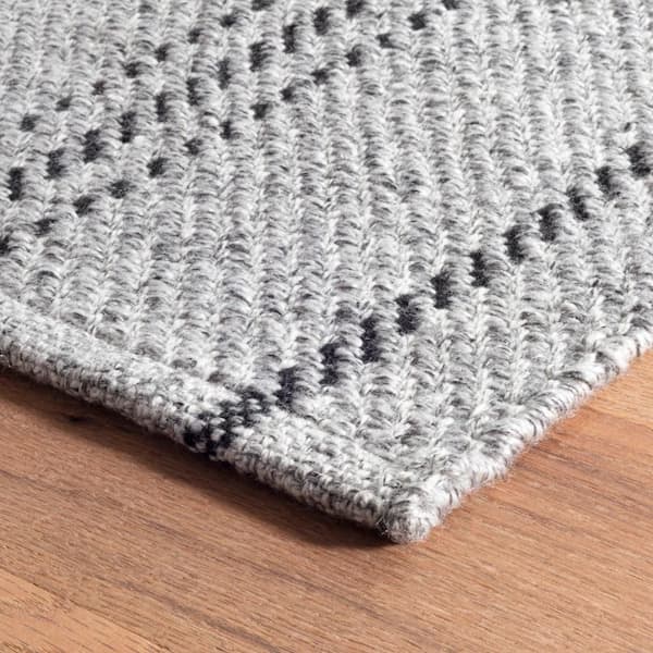 Melange Stripe Handwoven Grey/Black 3 ft. x 5 ft. Outdoor Area Rug