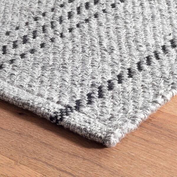Melange Stripe Handwoven Grey/Black 5 ft. x 8 ft. Outdoor Area Rug