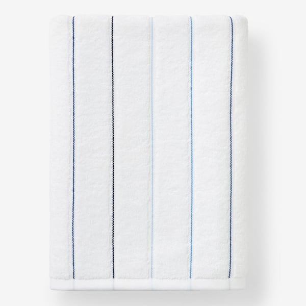 The Company Store Company Cotton Blue Multi Stripe Bath Sheet