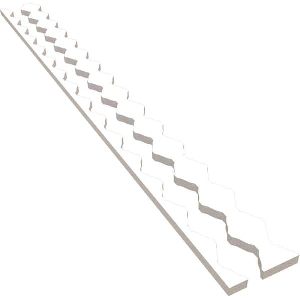 Ekena Millwork Sheyenne 47 in. H x 0.625 in. W Slatwall Panels in PVC 28-Pack
