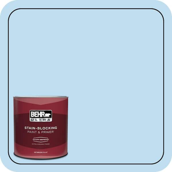 BEHR ULTRA 1 qt. #550A-2 Tropical Pool Extra Durable Flat Interior Paint & Primer