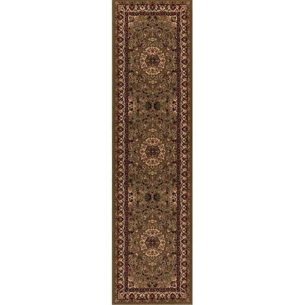 Concord Global Trading Persian Classics Isfahan Green 2 ft. x 8 ft. Runner Rug