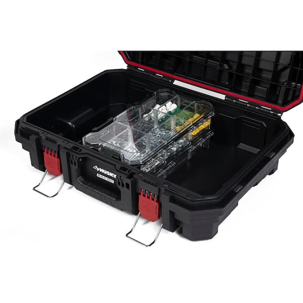 Husky - Build-Out 12 in. Modular Tool Storage Waterproof Storage Bin