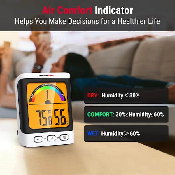 Digital Hygrometer Indoor Thermometer, Temperature Humidity