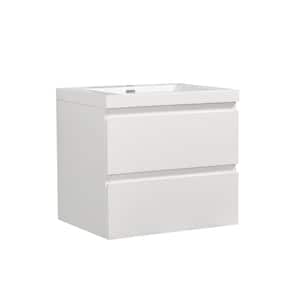 23.6 in. W x 18.9 in. D x 22.5 in. H Bath Vanity in White with White Vanity Top with White Basin