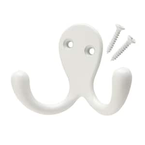 Durable White Double Robe Hook