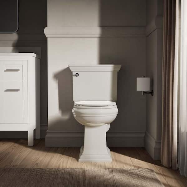 KOHLER Brevia Round Closed Front Toilet Seat with Quick-Release Hinges in Almond