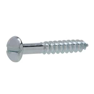 8 #2 X 1/2" ROUND HEAD SLOTTED WOOD SCREWS Zinc Plated 