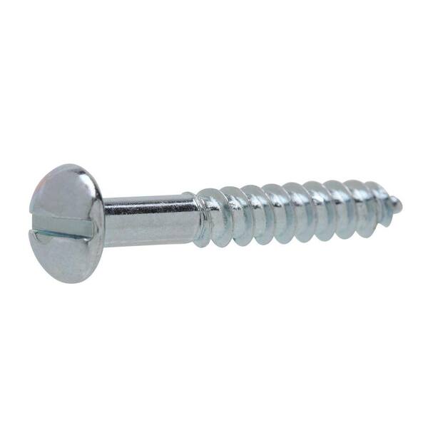 #10 x 1 Round Head Wood Screws Slotted Drive Stainless Steel Quantity 50 