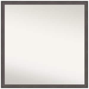 Florence Pewter 27.75 in. x 27.75 in. Non-Beveled Casual Square Framed Wall Mirror in Silver
