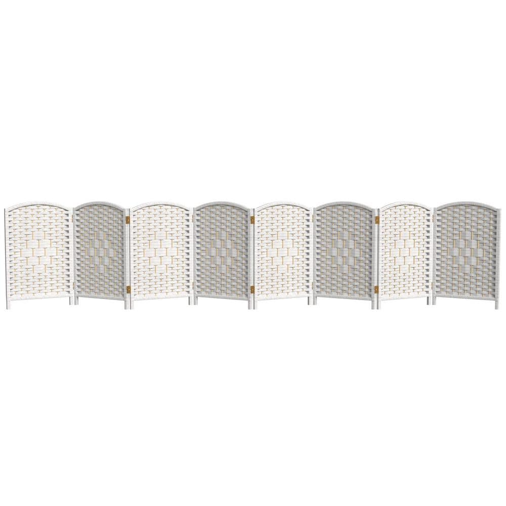 2 ft. Short Diamond Weave Fiber Folding Screen - White - 8 Panel price history on PriceWatchPro