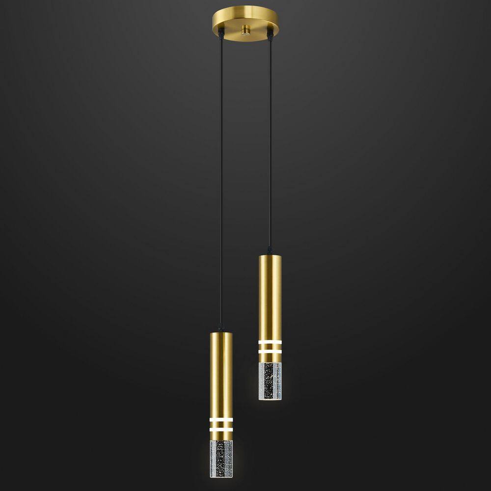 Home Lighting 12W 2-Light Gold Modern Crystal Integrated LED Pendant Light Over Sink for Kitchen Island(JP-3125) price history on PriceWatchPro