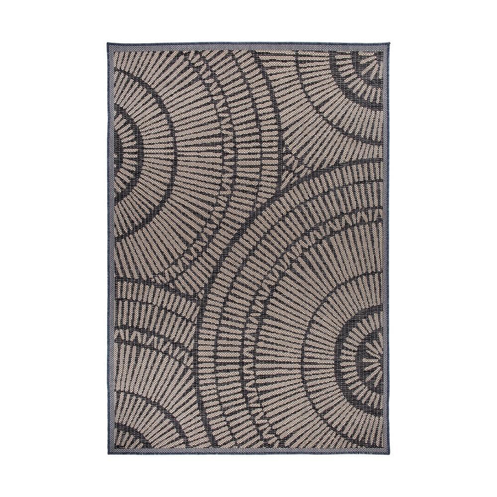 World Rug Gallery Blue 5 ft. x 7 ft. Bahama Abstract Indoor/Outdoor ...