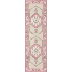 Anatolia ANA-2 Pink 2 ft. x 8 ft. Runner Rug