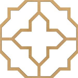 33 in. W x 33 in. H x-3/8 in. T Small Laird Decorative Fretwork Wood Ceiling Panels, Wood (Paint Grade)