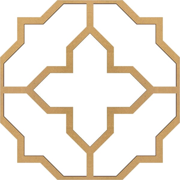 Ekena Millwork 33 in. W x 33 in. H x-3/8 in. T Small Laird Decorative Fretwork Wood Ceiling Panels, Wood (Paint Grade)