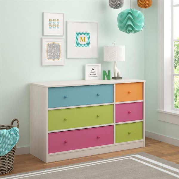 Cosco Applegate 6-Drawer Muti-colored Dresser