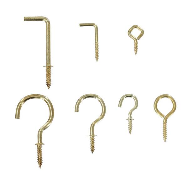 Crown 50-Pack Small Brass Eye-pin Nails - Wood Model Ship Accessories