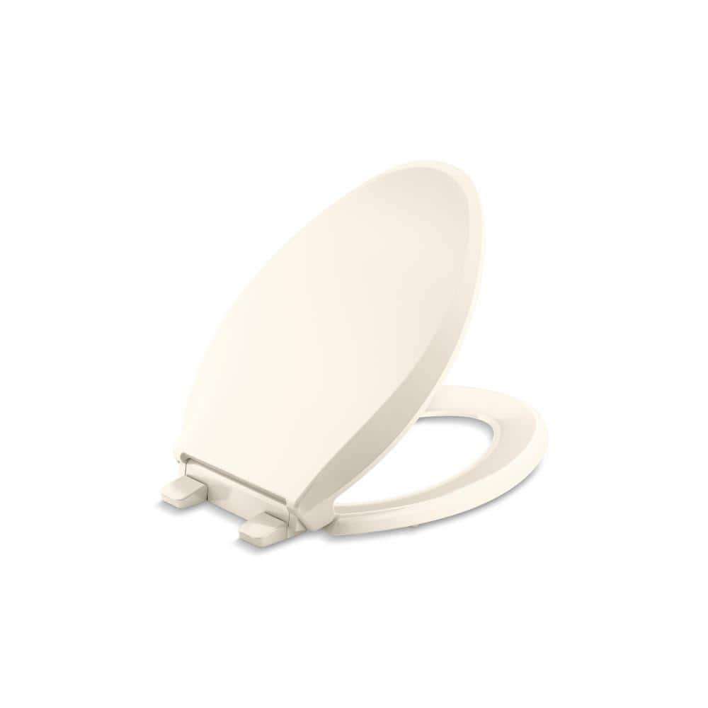 (Both are different) Kohler K-4636-Rl Cachet Elongated Closed-Front Toilet Seat - Almond