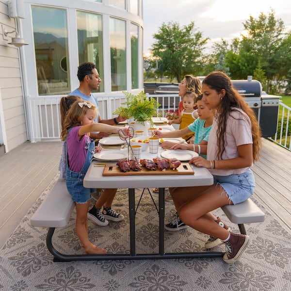 Lifetime 57 in. x 96 in. Commercial Grade Picnic Table 80123 - The