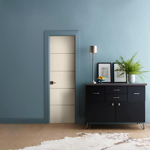 24 in. x 80 in. Right-Hand Solid Core Primed Composite Single Prehung Interior Door