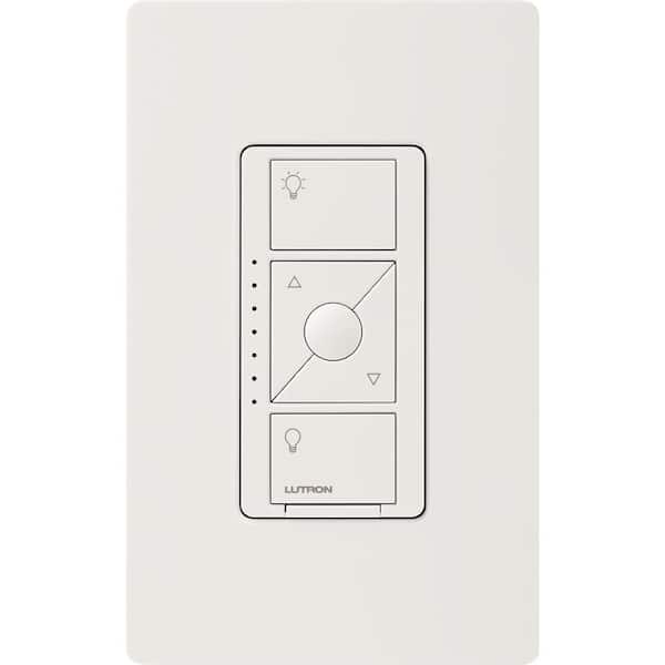 Caseta Smart Lighting Dimmer Switch for ELV Bulbs, 250W LED Bulbs, White (PD-5NE-WH-4PK) (4-Pack)